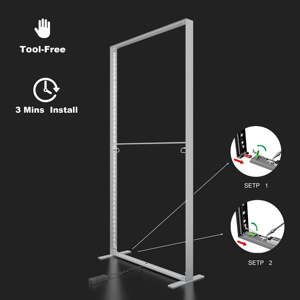 A-NEW telaio portatile in alluminio led set tessuto sfondo stand pop up retroilluminato scatola di luce sexy display modulare per fiera - Product Image 5