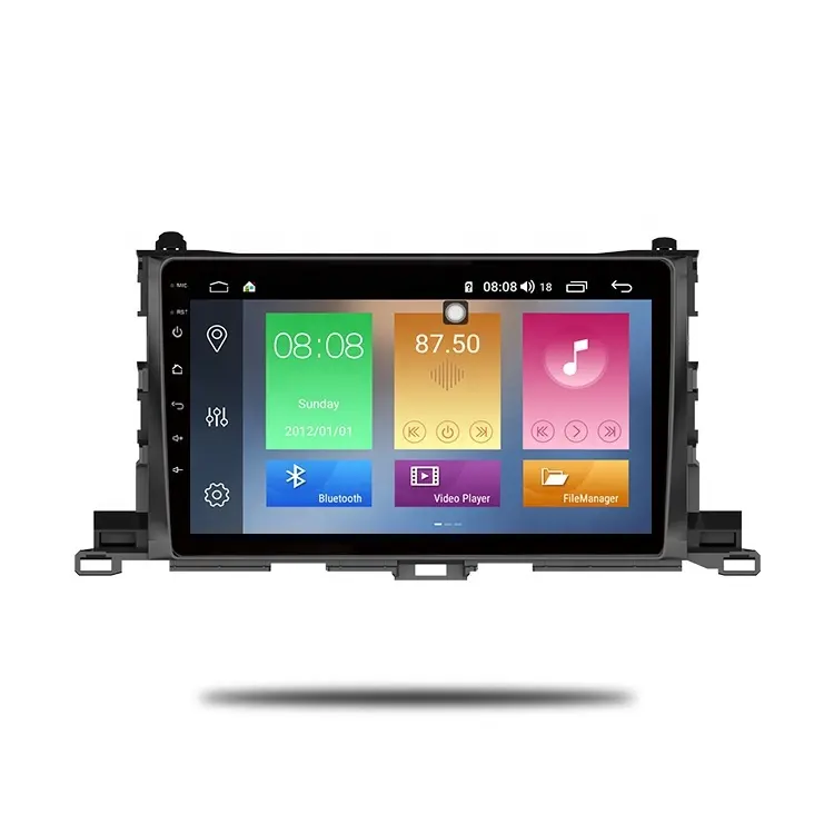 IOKONE toptan 2 Din Stereo Android 9.0 araç DVD oynatıcı GPS navigasyon sistemi Toyota Highlander 2015 2016 için 2017 2019