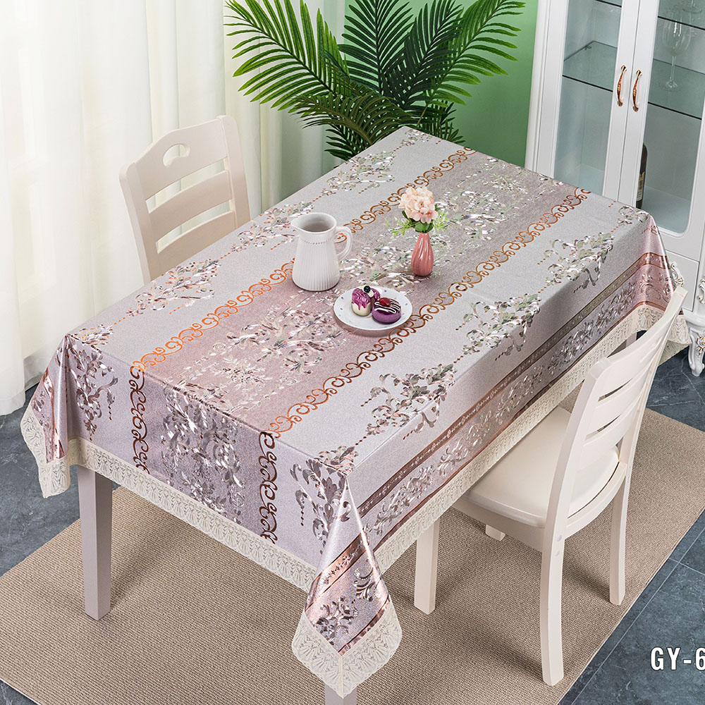Easy Clean Lace Edge PVC Independent Table Cloth Sheet