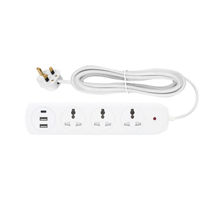 坦桑尼亚4路USB电缆通用扩展插头盒电缆多插座G型带USB C型端口