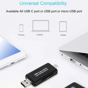OTG微型读卡器，带USB 2.0/3.0和C型端口，外部安装SD存储卡读卡器 - Product Image 6