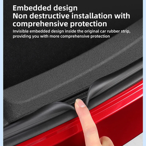 For Tesla Model 3 Highland Rear <strong>Trunk</strong> Threshold Protector Strip TPE Rear Cargo Bumper Sill Cover <strong>Trunk</strong> <strong>Inner</strong> Guard Cover - Product Image 2