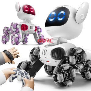 4DRC 4D-Y9 2.4g 4wd çift mod Rc Robot köpek oyuncaklar 360 ° sekiz tekerlek dublör Robot köpek oyuncaklar jest algılama uzaktan kumandalı Robot köpek - Product Image 1