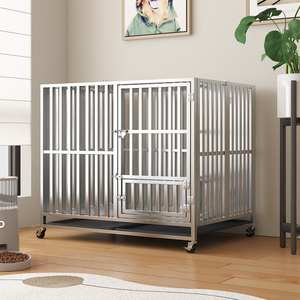 <span class=keywords><strong>Cage</strong></span> pliable xxl résistante aux chocs pour chien caisse voiture métal bondage <span class=keywords><strong>cage</strong></span> pour chien pliable grands meubles avec roues - Product Image 5