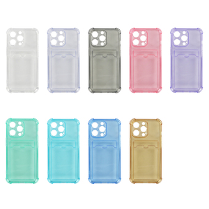 iPhone 13 Pro 6.1英寸手机壳背面卡槽，卡槽钱包适用于iPhone 13手机壳 - Product Image 1