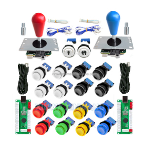 Botón de joystick codificador USB estilo HAPP Zero Delay, Kit de bricolaje, controlador de palo Arcade para PC, caja de TV Raspberry Pi para empujador de monedas