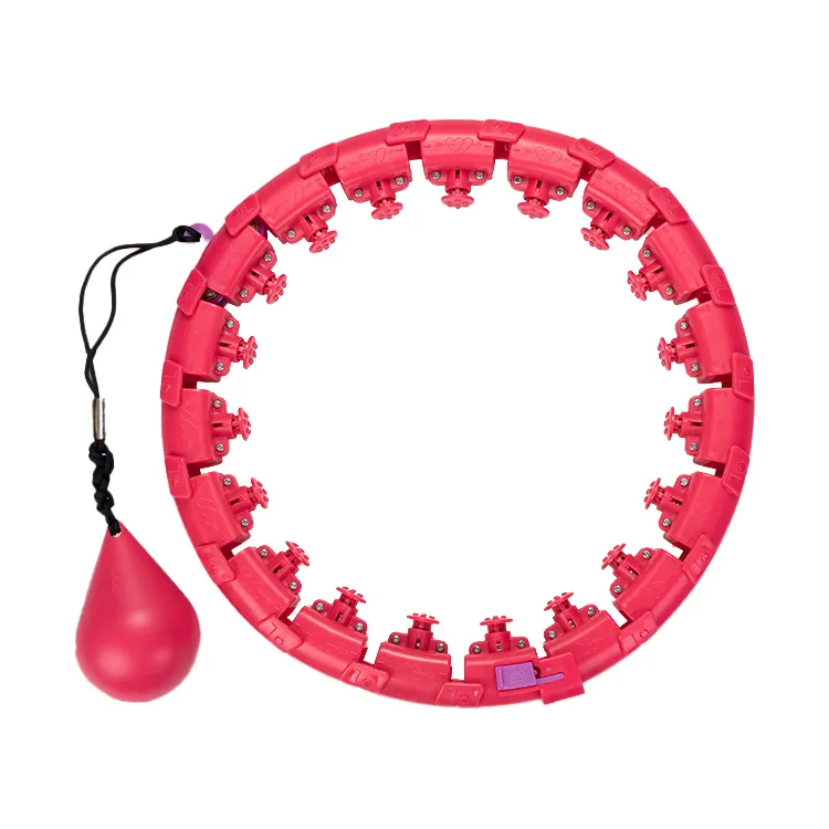 2 in 1 Abdomen Fitness Massage Hoola Hoops Detachable Adjustable with Auto-Spinning Ball