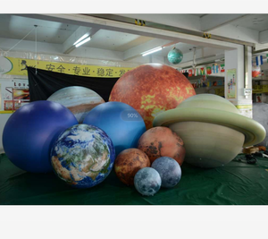工厂价格巨型氦悬浮充气行星与LED照明太阳，火星，土星太阳系九行星气球/ - Product Image 1