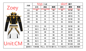 ชุดคอสเพลย์สีดำและสีทองสำหรับเด็กผู้หญิงชุดคอสเพลย์อนิเมะและเกมคอสเพลย์เครื่องแต่งกายบนเวทีฮาโลวีน - Product Image 6