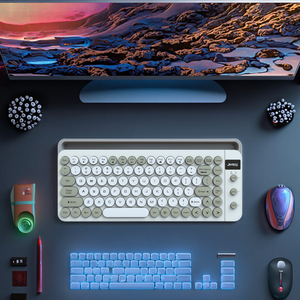 2,4 GHz para teclado recargable Bluetooth con soporte portátil y conveniente