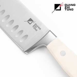 7 אינץ 'יפנית סכין santoku יפנית פלדה עם ידית נירוסטה bolster כפול ידית נירוסטה עבור שפים מטבח תוצרת יפן