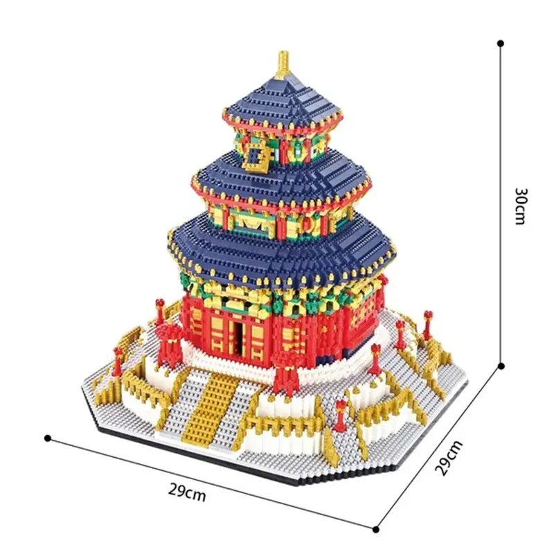 7880 PCS giocattoli di WL YZ-Blocchi di Diamante 66525 Tempio del Cielo di Costruzione di giocattoli