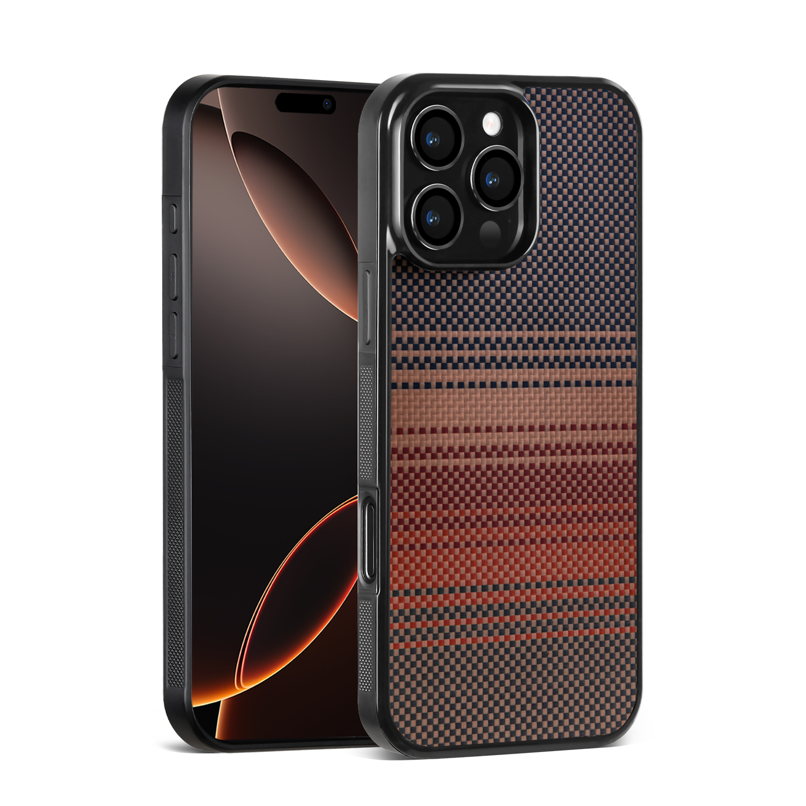 Lato in TPU nero con Kevlar Sunset magnetico