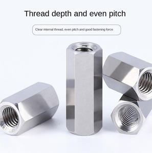 Fabrika doğrudan M6m8m10m12 Din6334 çinko kaplama paslanmaz çelik altıgen fındık uzatma fındık altıgen uzun kaplin fındık - Product Image 2