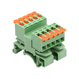 Chinese Factory Screwless Din Rail Mounted <strong>Terminal</strong> <strong>Blocks</strong> 5.08mm Pitch PCB <strong>Spring</strong> <strong>Terminal</strong> <strong>Block</strong> - Product Image 1