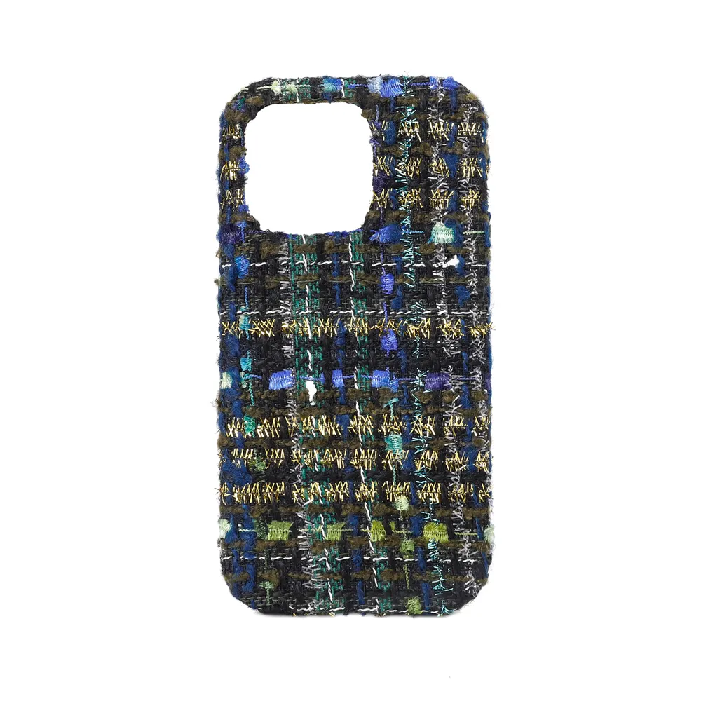 Zenos 맞춤형 로고가있는 iPhone 용 고급스러운 작은 향기로운 니트 패턴 패션 휴대 전화 케이스