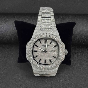 高品质设计师钻石手表高级皮革银带扣扣石英机芯方盒模拟最佳价格