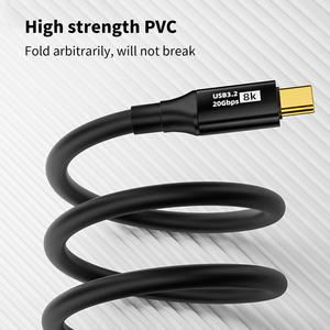 Factory 10 Meters with Signal Amplifier 3.2 Gen2 20Gbps 8K 60Hz <strong>Data</strong> Transmission Cable 100W 5A Type C to Type C Fast Charging