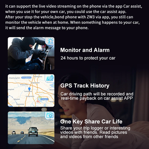 4G AI coche DVR 3 lentes Dual Smart Dashcam GPS Adas Dms CMSV6 grabación WDR funciones Android espejo retrovisor Cámara - Product Image 2