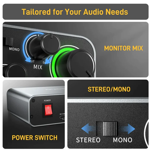 MAONO PS22 mixer Audio professionale interfacce scheda Audio esterna di Routing Software di registrazione Podcasting produzione musicale - Product Image 3