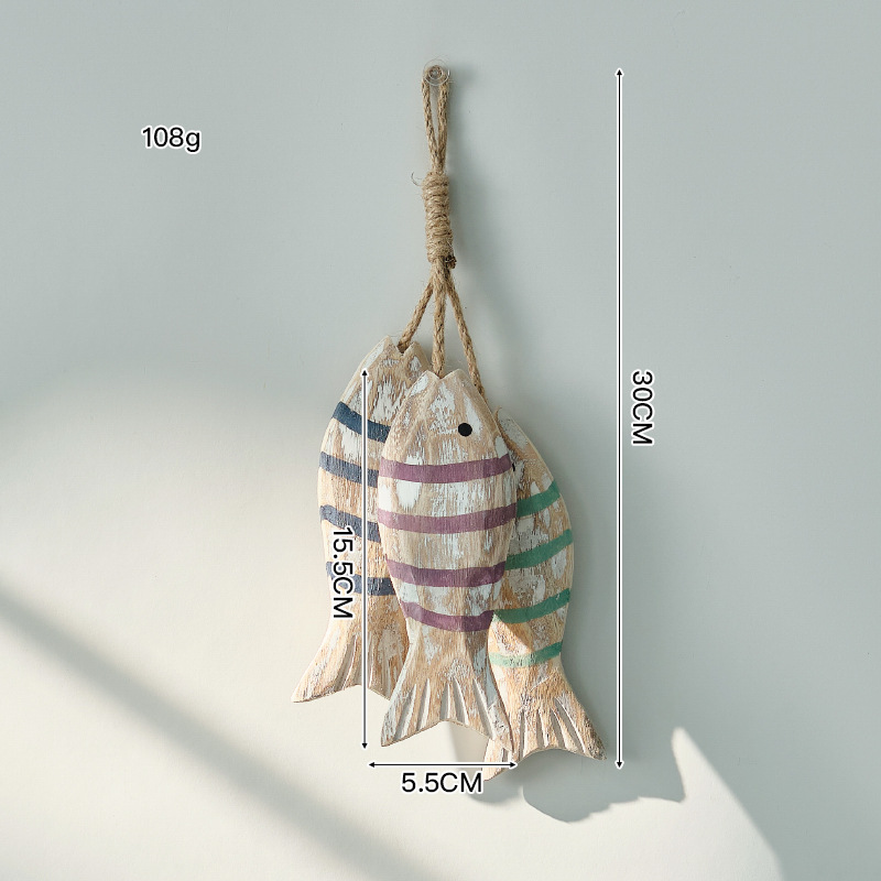 A string of 3 small striped fish