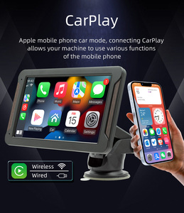 Xlintek 720P无线Carplay触摸屏显示连接手机的全球定位系统Carplay屏幕7英寸导航汽车监视器 - Product Image 3