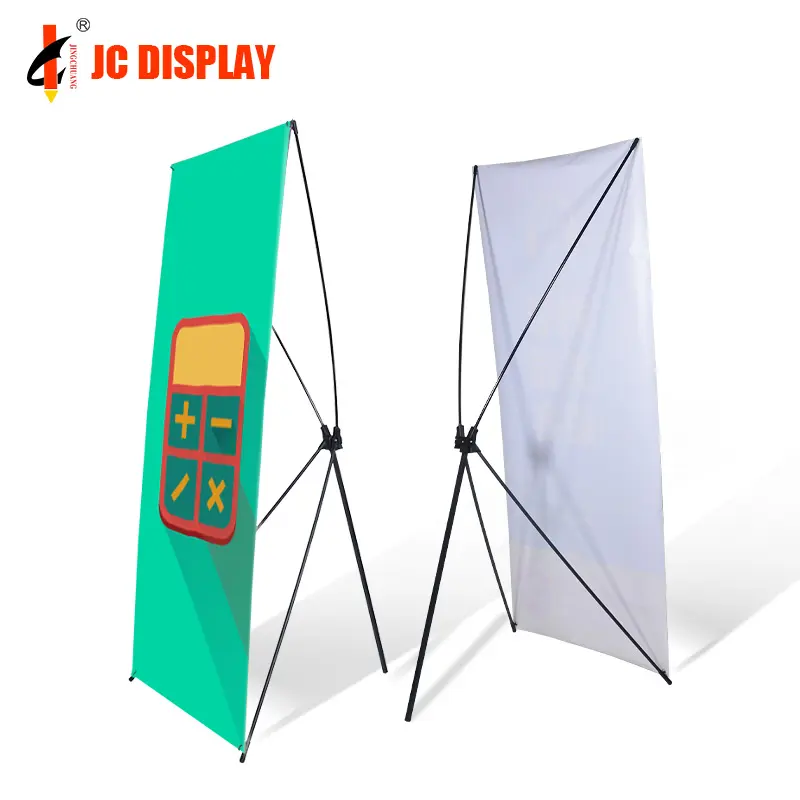 Poster Stand Banner for Supermarket Custom Vertical X Banner with Printing Free Standing X Banner Stand CMYK Digital Printing