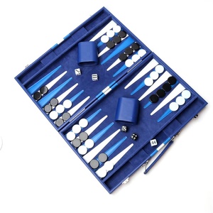 Tùy chỉnh 15 inch sang trọng xách tay PU da hội đồng quản trị trò chơi <span class=keywords><strong>backgammon</strong></span> Bộ - Product Image 2