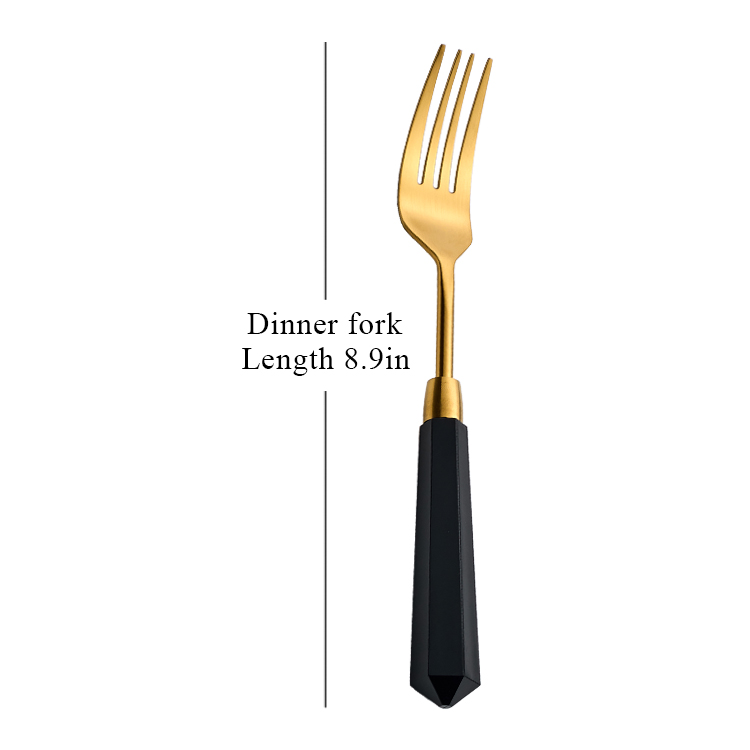 Black handle- dinner fork