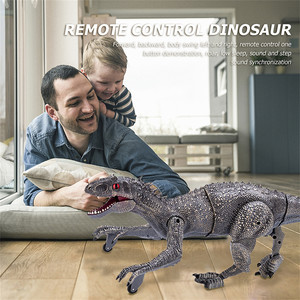 HOSHI Remote Control Dinosaur <strong>Toys</strong> Kids Electric Walking Jurassic RC Dinosaur Simulation Velociraptor Led Light <strong>Roar</strong> Spay Fog - Product Image 5