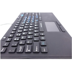 Teclado industrial de silicona resistente al agua con panel táctil integrado Ideal para procesamiento de alimentos médicos y uso en salas limpias - Product Image 3