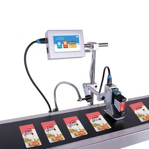 T110 catena di montaggio cercapersone data di imballaggio alimentare numero di lotto linea di codifica automatica stampante a getto d'inchiostro con impugnatura piccola - Product Image 1