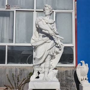 Cuộc Sống kích thước tay chạm khắc tuyệt vời Roman Leader hình điêu khắc đá cẩm thạch Julius Caesar tượng - Product Image 2