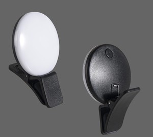 Hot Selling Mini Selfie Light Led Ring USB Rechargeable Clip Three Stop Dimming Mini Ring Light Clip on Phone Selfie Light - Product Image 6