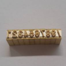 Lettere e numeri in ottone cifre in rame lettere in ottone caratteri tipo T caratteri per macchina per la codifica a caldo del rotolo di inchiostro a caldo - Product Image 6