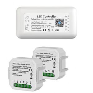 Tuya Zigbee 3.0 LED controller luce 5-24V 15A 220V Smart Home 2 Gang Dimmer interruttore RGBW RGBW strisce Zigbee LED Controller - Product Image 1