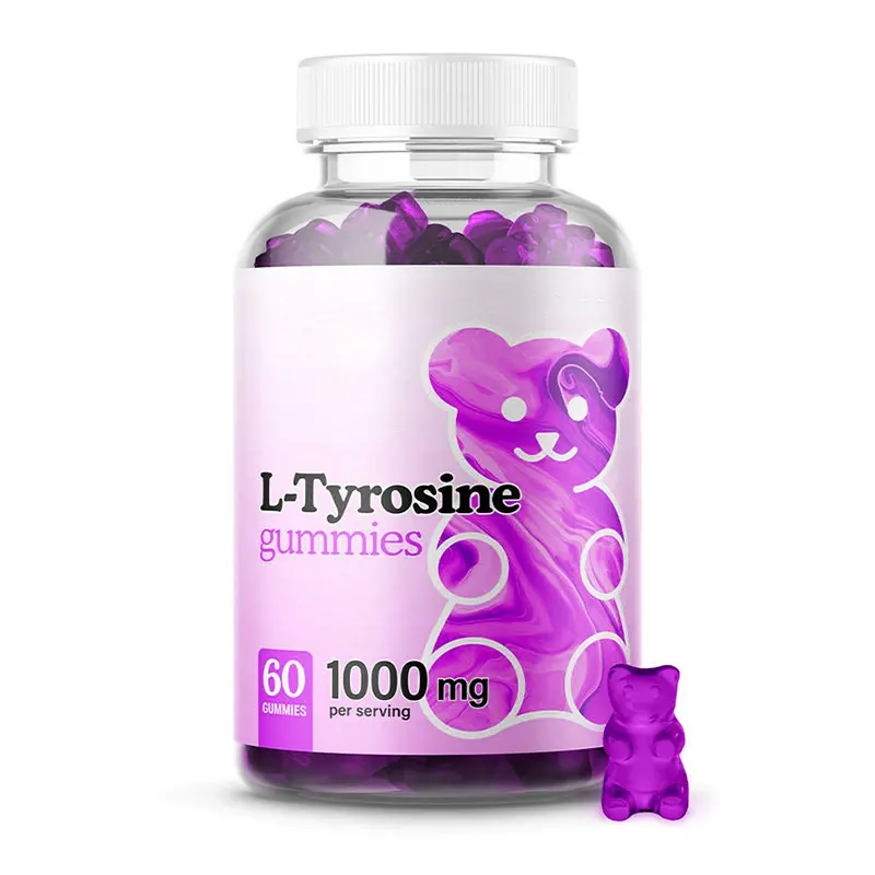 Best Selling L-Tyrosine Nootropic Brain Supplement L Tyrosine Gummies with Vitamin B Complex Anxiety Relief Mood Boost