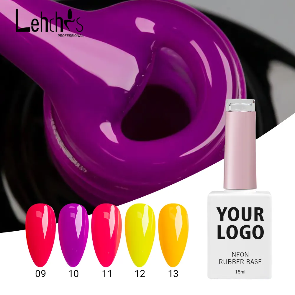 Lehchis Neon Gel Polonês Vernizes Unhas Híbridas Manicure Base De Borracha Semi Permanente Soak off Esmalte Gel Polonês UV Gel Esmalte