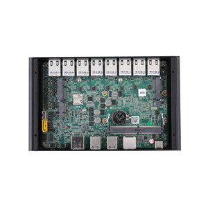 Qotom Q1035GE Fanless מיני מחשב 10th Gen i3 10110U,2.5G 8 Gigabit LAN Opnsense מיני מחשב חומת אש נתב