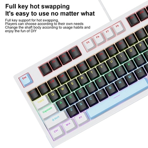 有线小批量彩色RGB键盘定制98键RGB电脑游戏机械键盘 - Product Image 2