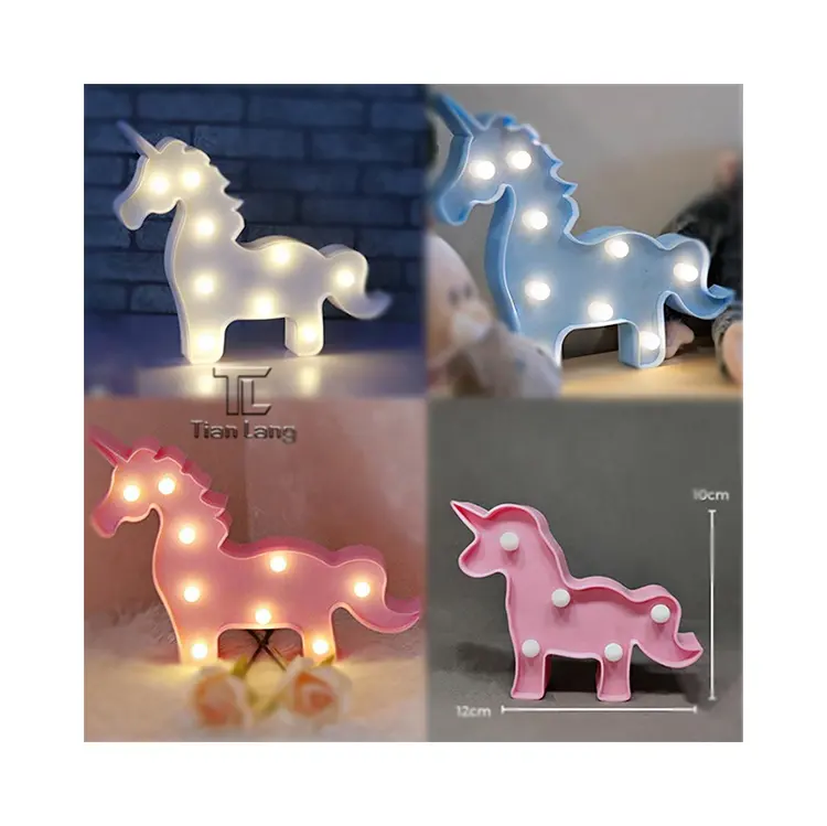 Marquee LED Letter Lights - Lit up Alphabets Light - Unicorn Shape