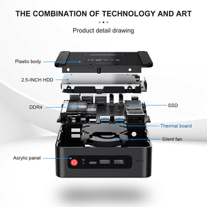 New Fashion 256GB GK Mini J4125 Small Tech PC Game Mini Desktop <strong>Computers</strong> For Office Game player - Product Image 2