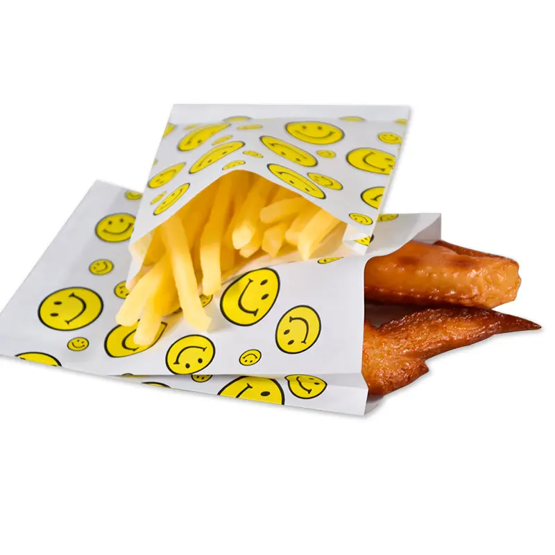 Fabrik Großhandel Lebensmittel Papiertüte Papier Snack Taschen Fisch und Chips Papiertüte
