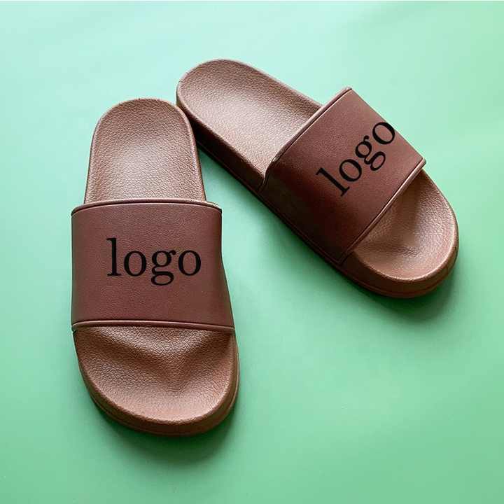 Sandal sandal selop PVC rumah antiselip lembut kedatangan baru kustom Kanada dengan logo mode untuk pria dan wanita