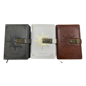 Cuaderno personalizado de cuero con tapa dura, cuaderno de notas con bloqueo de código de contraseña, nuevo diseño - Product Image 3