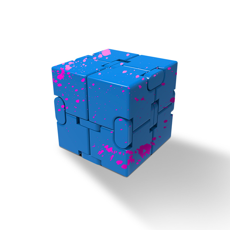 Cubrir modelo Cubo de Rubik-camuflaje azul más rosa roja