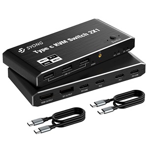 Conmutador KVM SY 8K HDMI 2,1 2x1 compatible con 4K60HZ Puerto USB 2,0 selector de rueda de ratón teclado ratón conmutador KVM HDMI sin costuras - Product Image 2