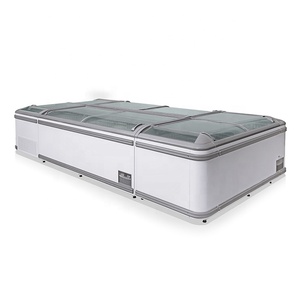 Siêu thị thương mại đảo tủ đông đảo Tủ đông ngực lớn tủ lạnh siêu thị thương mại Máy làm lạnh thịt trưng bày - Product Image 4