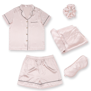 طقم بيجامة بأزرار للأمهات وأنا بأكمام قصيرة للصيف ، ملابس عائلية متطابقة ملابس أطفال مخصصة - Product Image 3