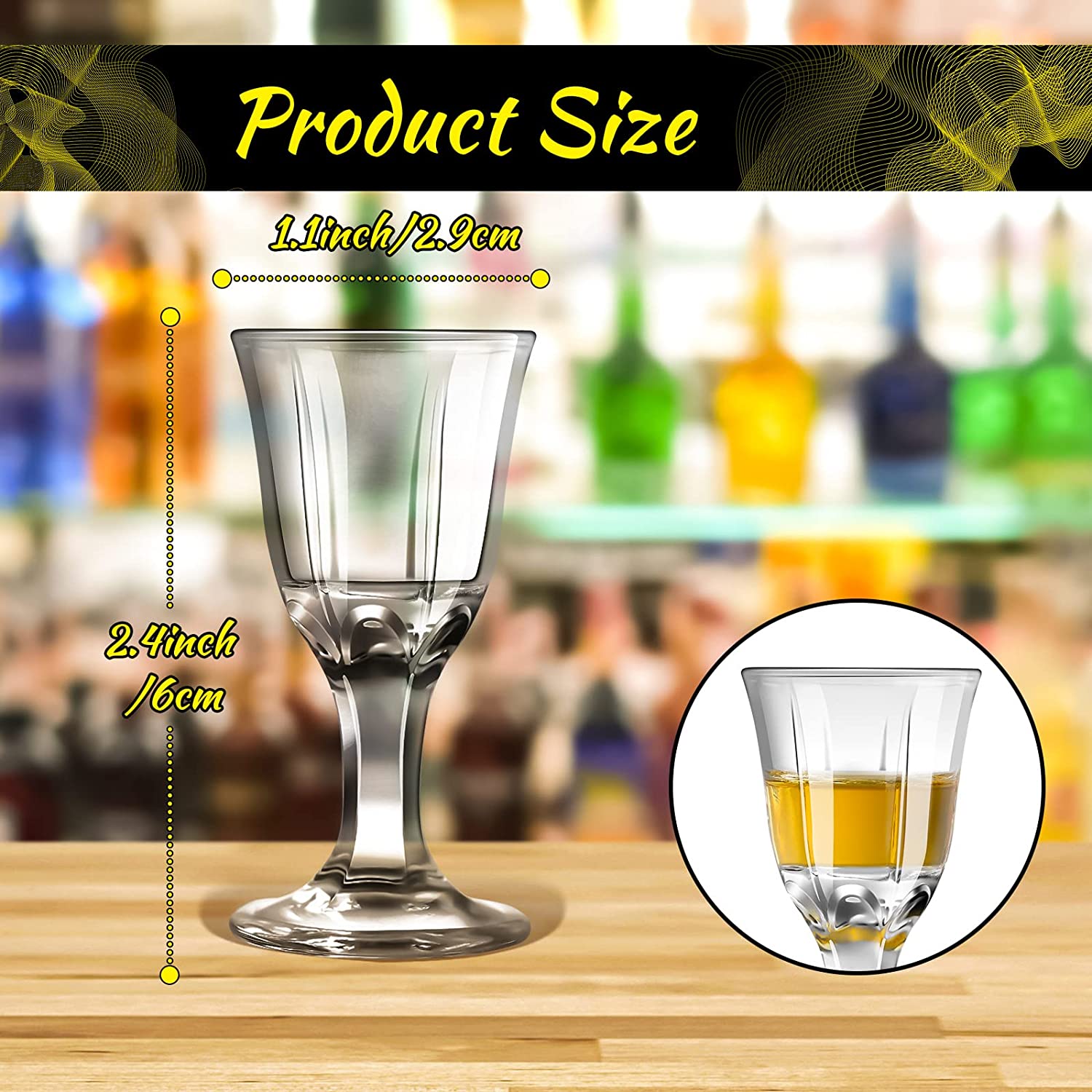 Mini Size 0.4 oz Cordial Shot Glass Mini Wine Glasses Shot Glasses